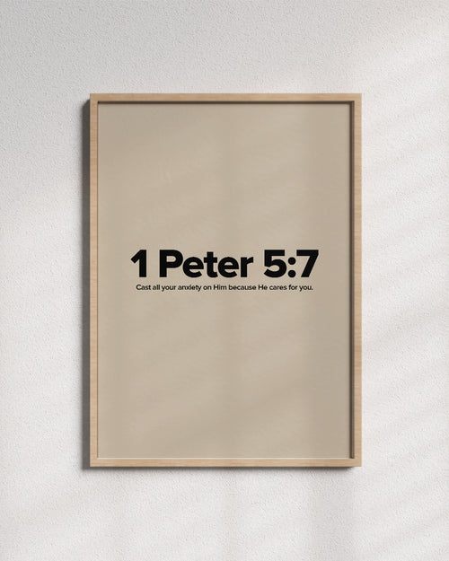 1 Peter 5:7 - Wall Art