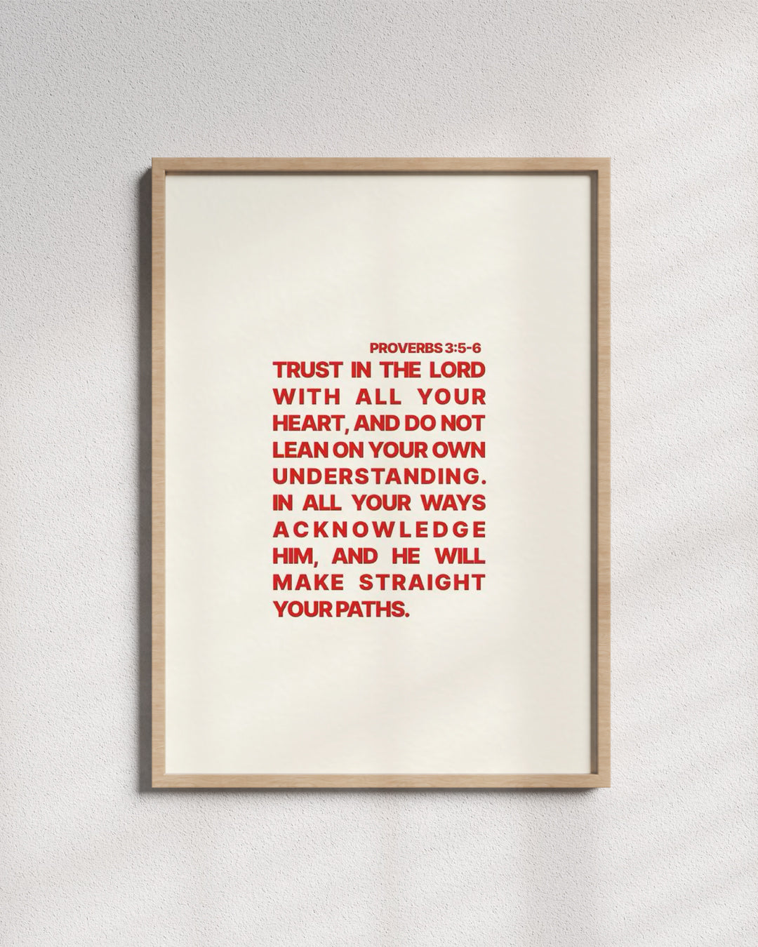 Proverbs 3:5-6 - Wall Art