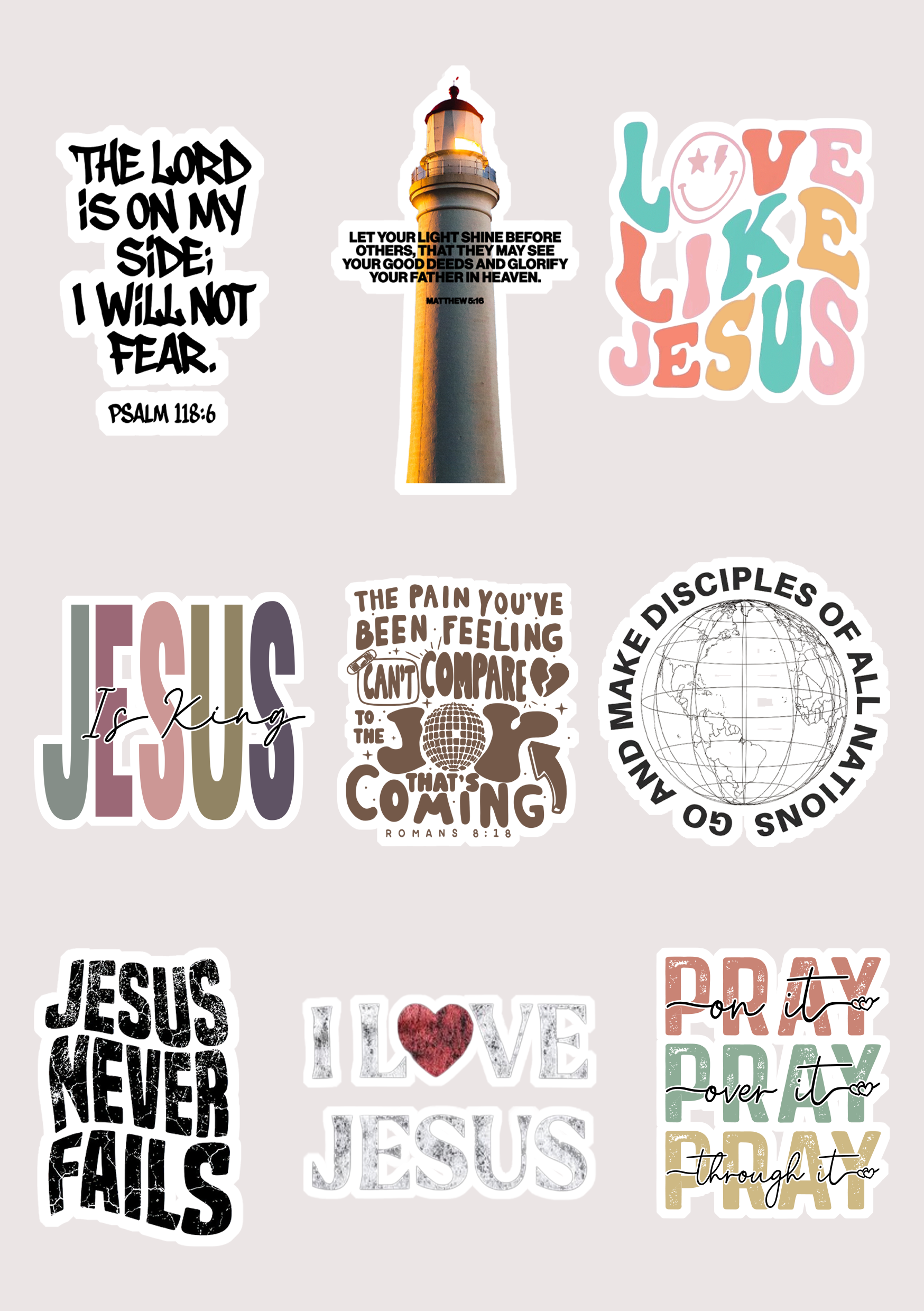 Faith Essentials – 9pc Sticker Pack